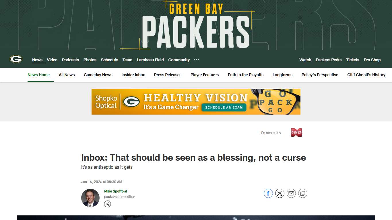 Inbox: That should be seen as a blessing, not a curse